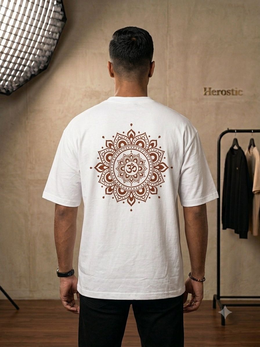 Ganapathy Mandala Art Oversized T-Shirt