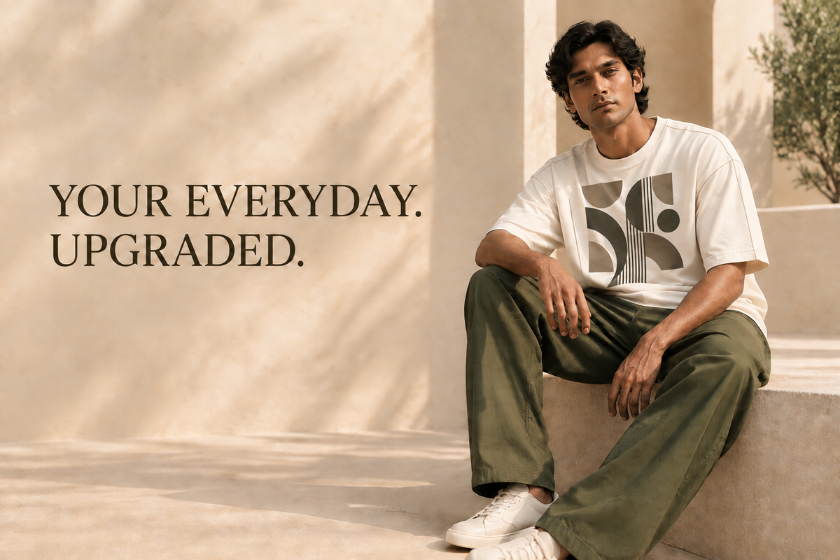 Banner with a larger, more visible premium T-shirt design